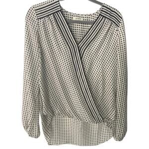 MAX STUDIO LONG‎ SLEEVE SURPLICE NECK BLOUSE Sz Small